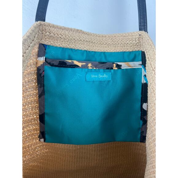 Vera Bradley Tan Shoulder Bag with Multicolor Octopus Design - Picture 3 of 6